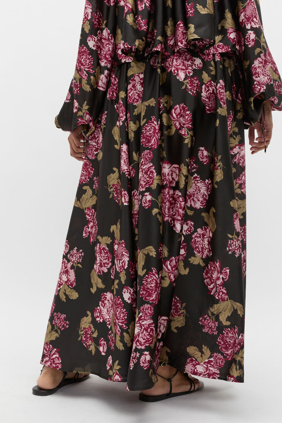 Silk Floral Skirt  Floral Multi