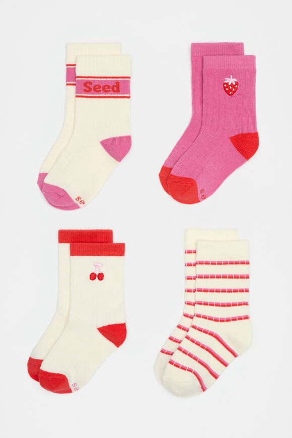Sock 4 Pack  Pink Multi  hi-res