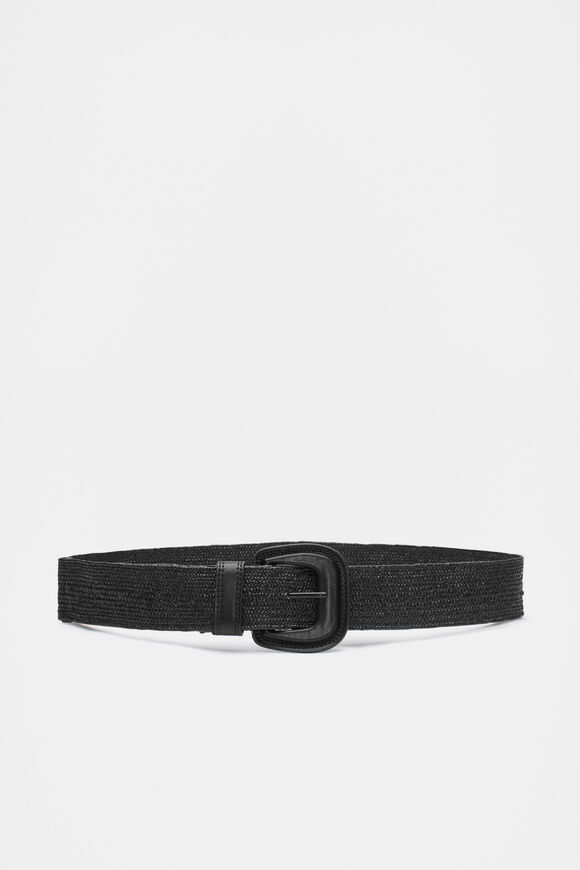 Kylie Woven Stretch Belt  Black  hi-res
