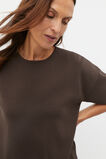 Oversized Crepe Knit Tee  Dark Espresso  hi-res