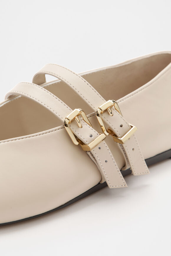 Astrid Double Strap Ballet Flat  Oat  hi-res
