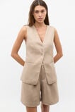Linen Shell Vest Top  Cookie  hi-res