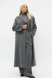 Wool Blend Boyfriend Coat  Charcoal Grey Marle  hi-res