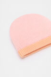 Colourblock Knit Beanie  Pretty Pink  hi-res