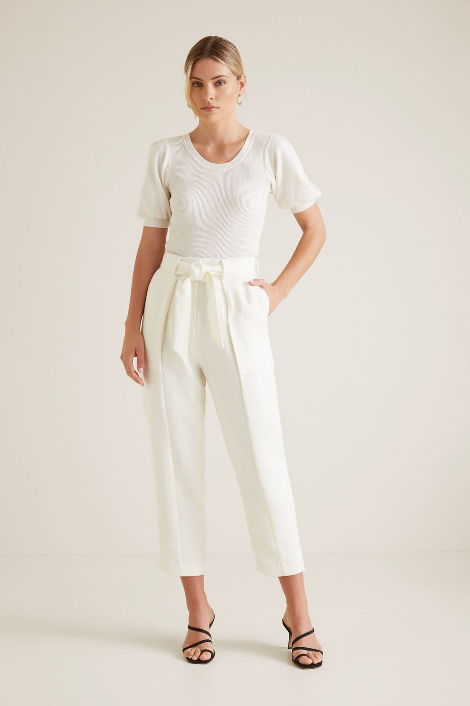 Belted Twill Trouser  