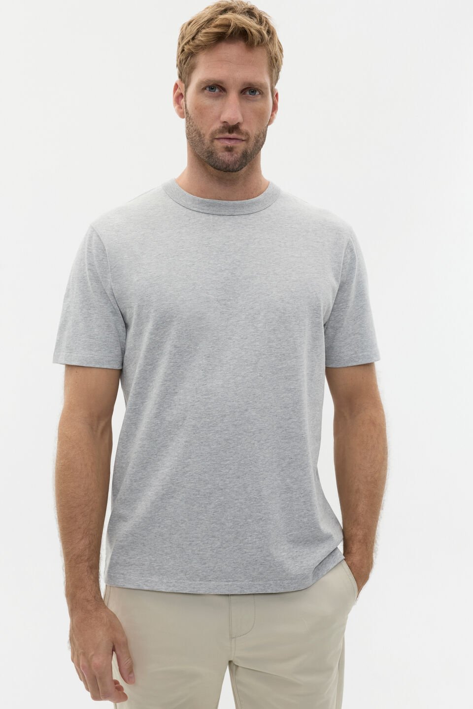 Crew Tee  Silver Marle