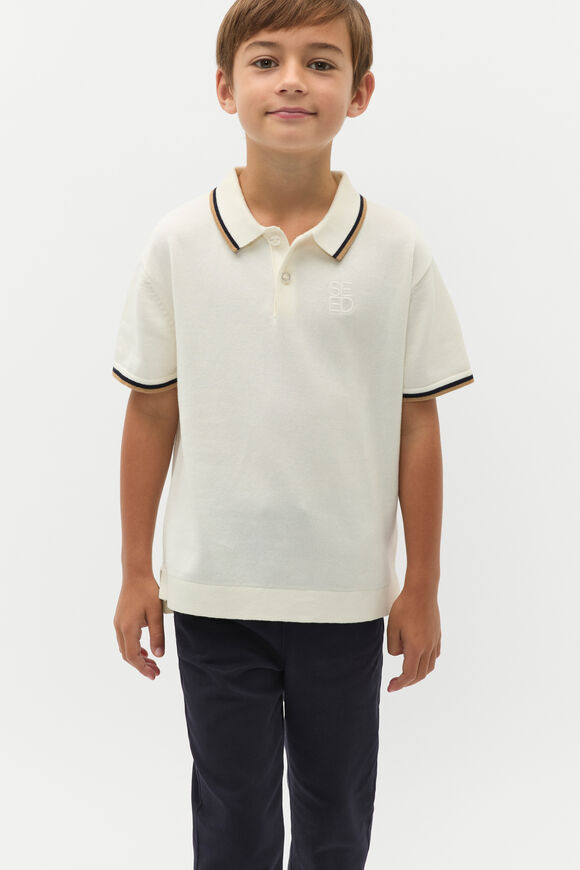 Knit Logo Polo  Canvas Multi  hi-res