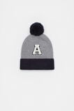 Colourblock Initial Beanie  A  hi-res