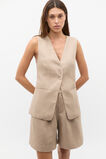 Linen Shell Vest Top  Cookie  hi-res