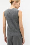 Brushed Cashmere Button Vest  Charcoal Grey Marle  hi-res