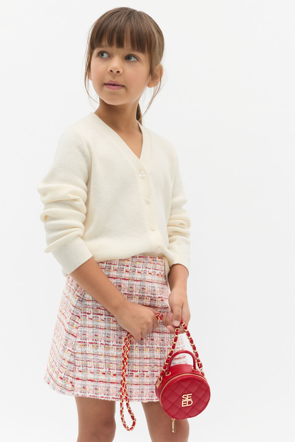 V Neck Cardigan  Classic Cream