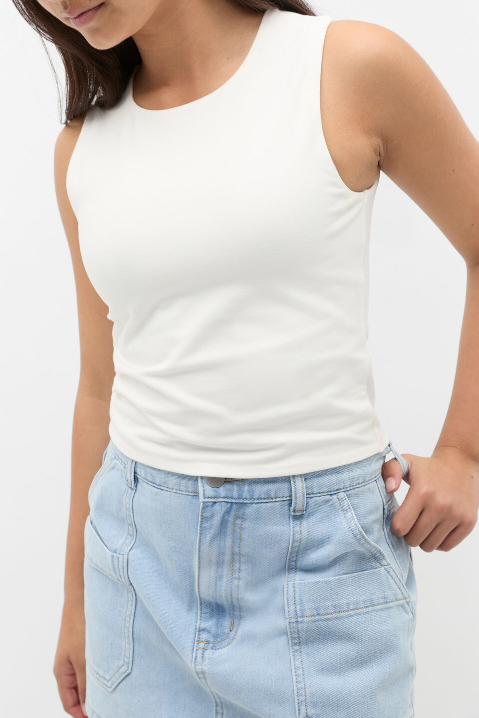 Scoop Neck Tank  Canvas