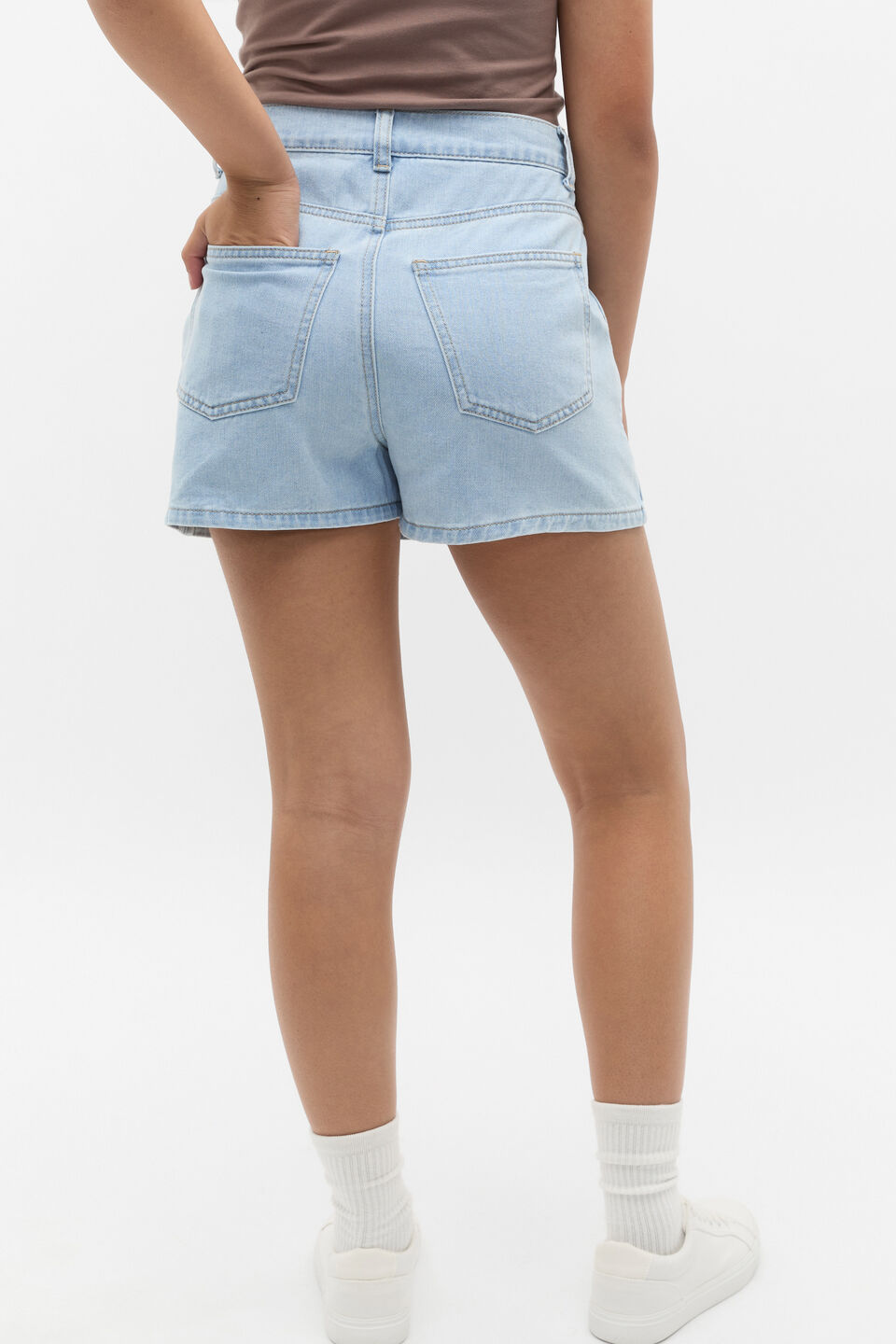 Pocket Denim Skort  Light Wash