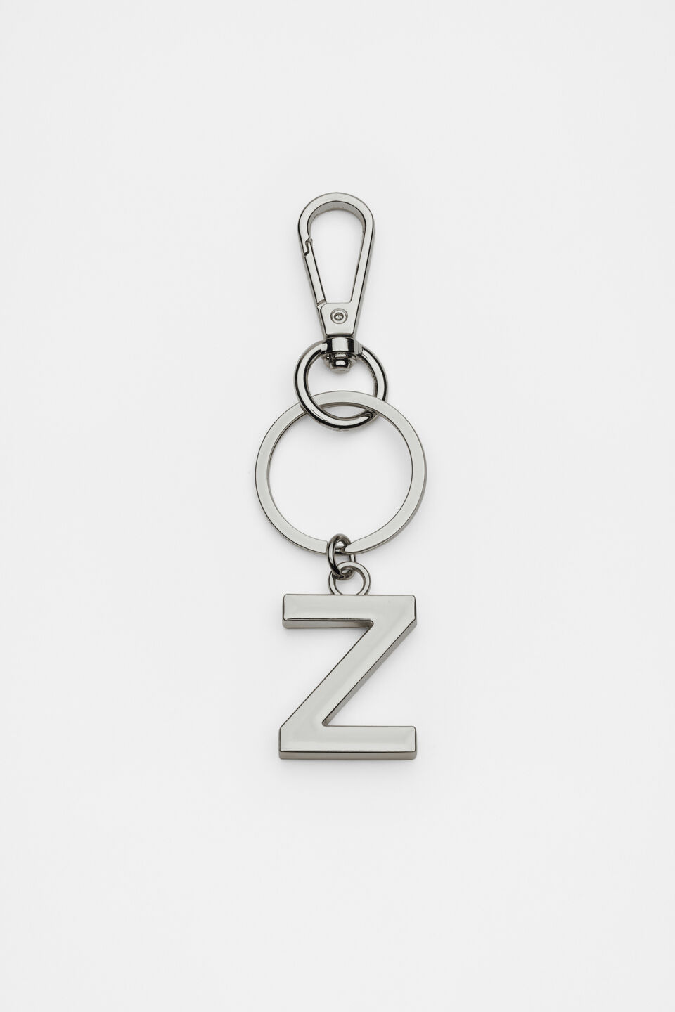 Silver Initials Keyring  Z