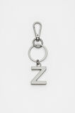 Silver Initials Keyring  Z  hi-res