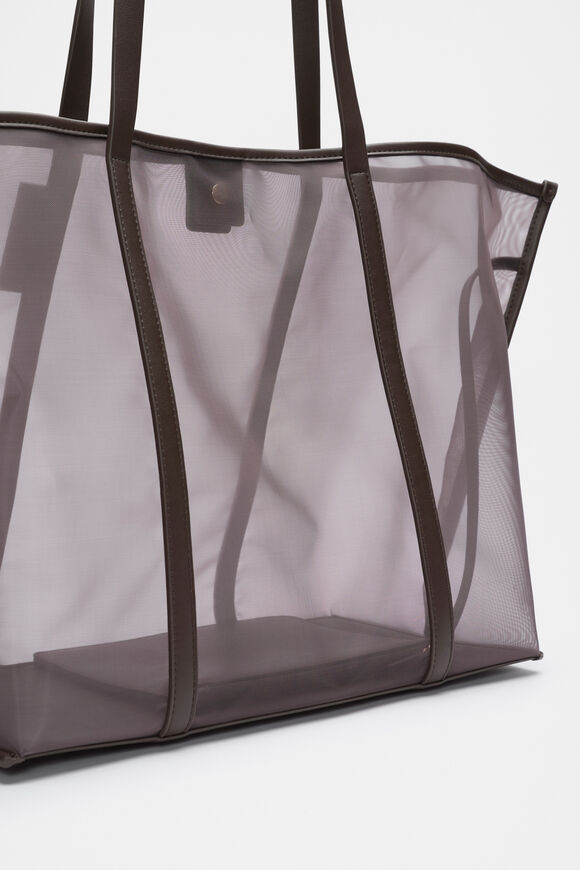 Mesh Tote  Chocolate  hi-res
