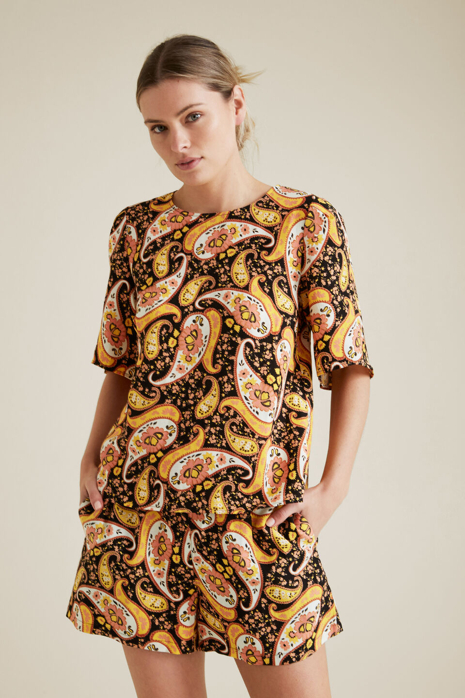 Paisley Flutter Blouse  