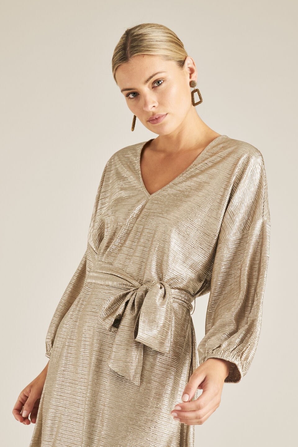 Cracked Metallic Dress  