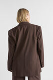 Tailored Single Breasted Blazer  Dark Espresso Pinstripe  hi-res