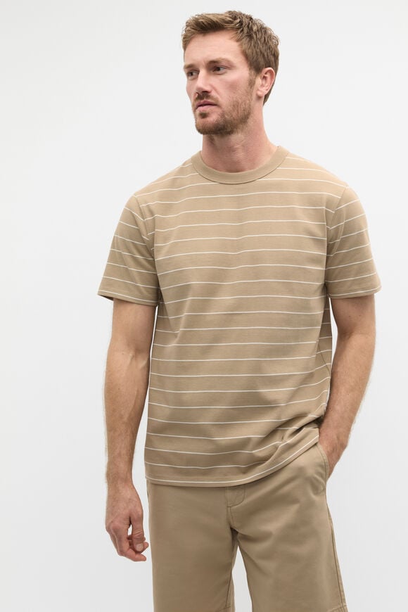 Crew Stripe Tee  Biscotti Stripe  hi-res