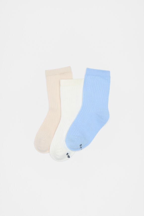 Rib Sock 3 Pack  Stone Multi  hi-res