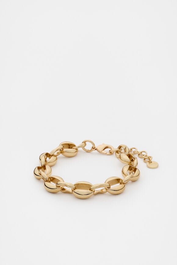 Luxe Round Link Bracelet  Gold  hi-res