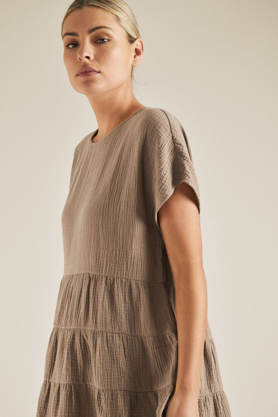 Tiered Cheesecloth Top  