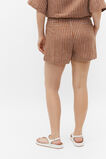 Core Linen Waisted Short  Cinnamon Spice Stripe  hi-res