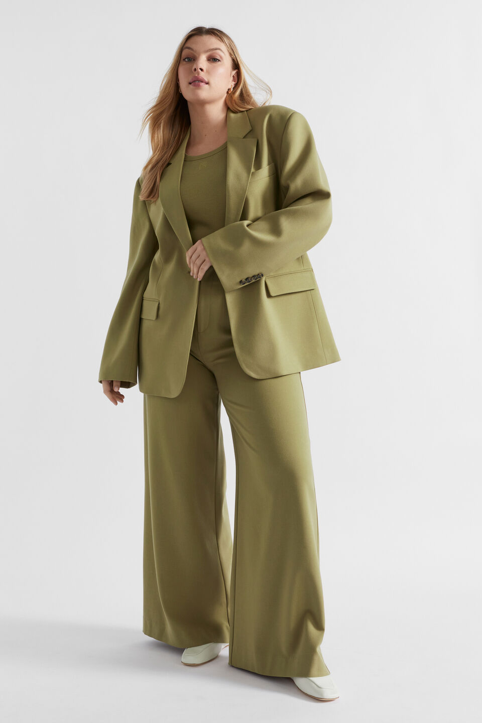 Palazzo Suit Pant  Pistachio