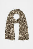 Print Merino Knit Scarf  Animal Print  hi-res