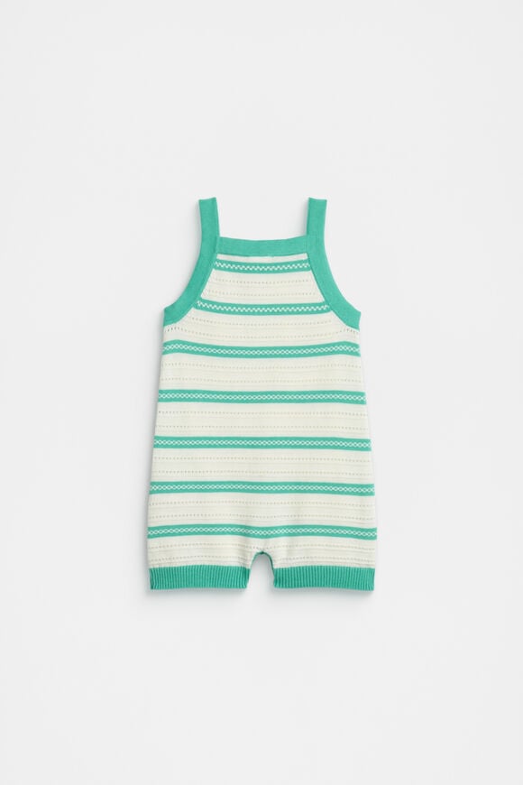 Stripe Knit Romper  Classic Cream  hi-res