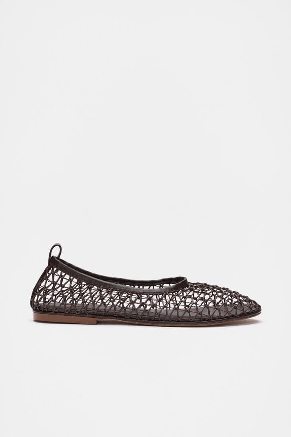Parker Open Weave Ballet Flat  Chocolate  hi-res