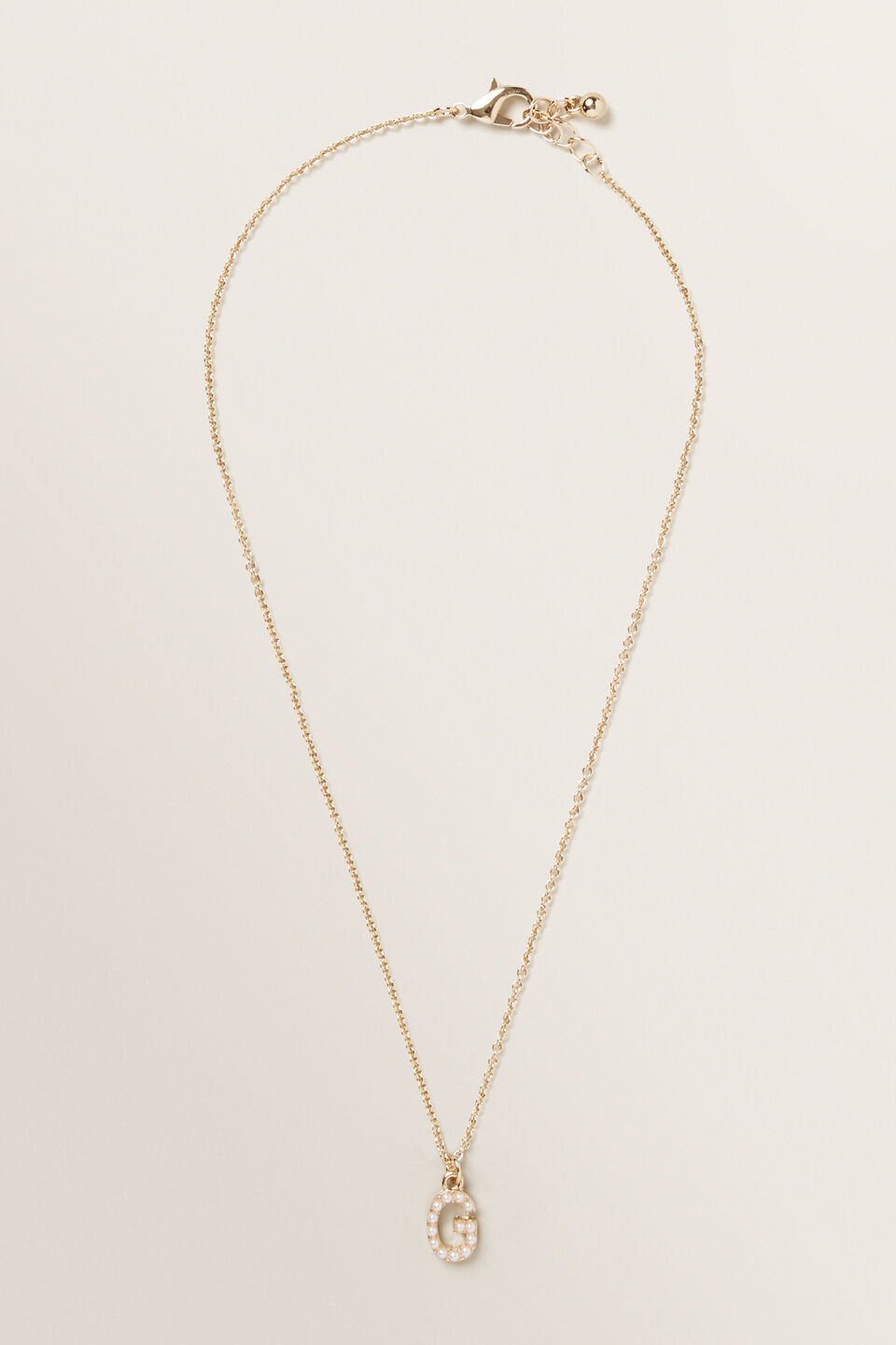 Initial Pearl Necklace  