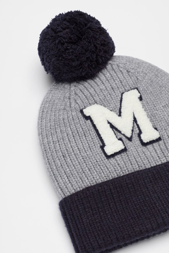 Colourblock Initial Beanie  M  hi-res