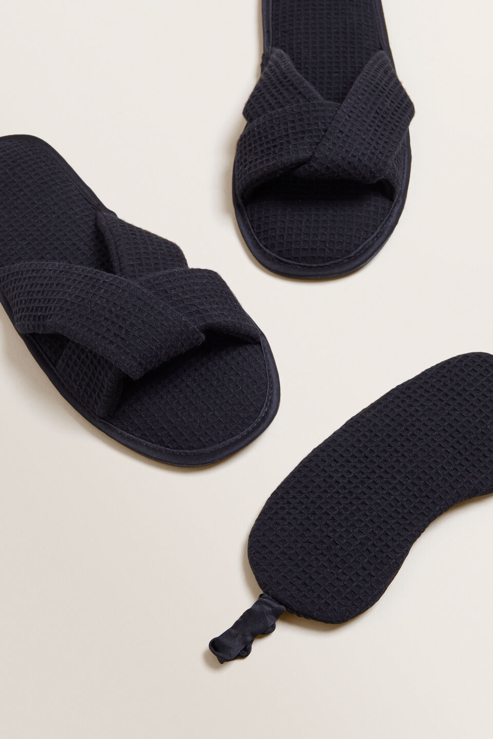 Waffle Slipper And Eyemask  