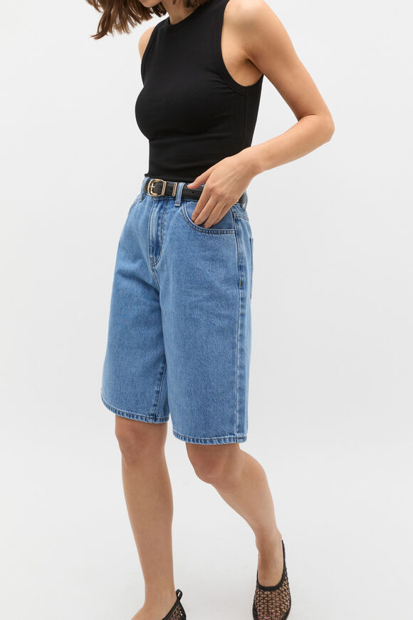 Hallie Metal Keeper Belt  Black Gold  hi-res