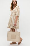 Structured Woven Tote  Iced Latte  hi-res