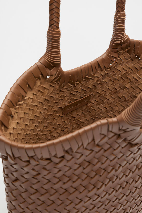 Leather Basket Bag  Deep Tan  hi-res