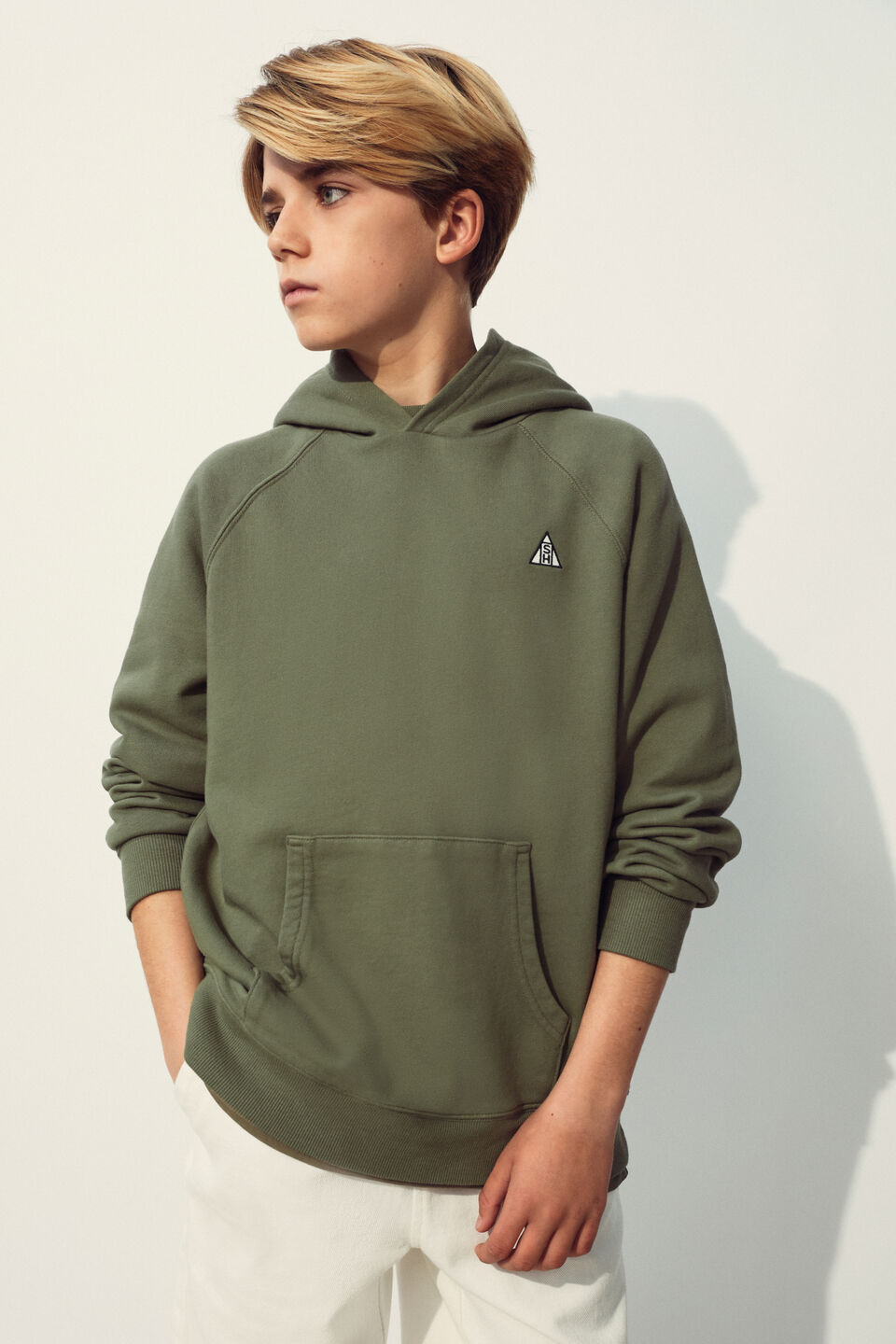 Garment Dye Hoodie  Vintage Khaki