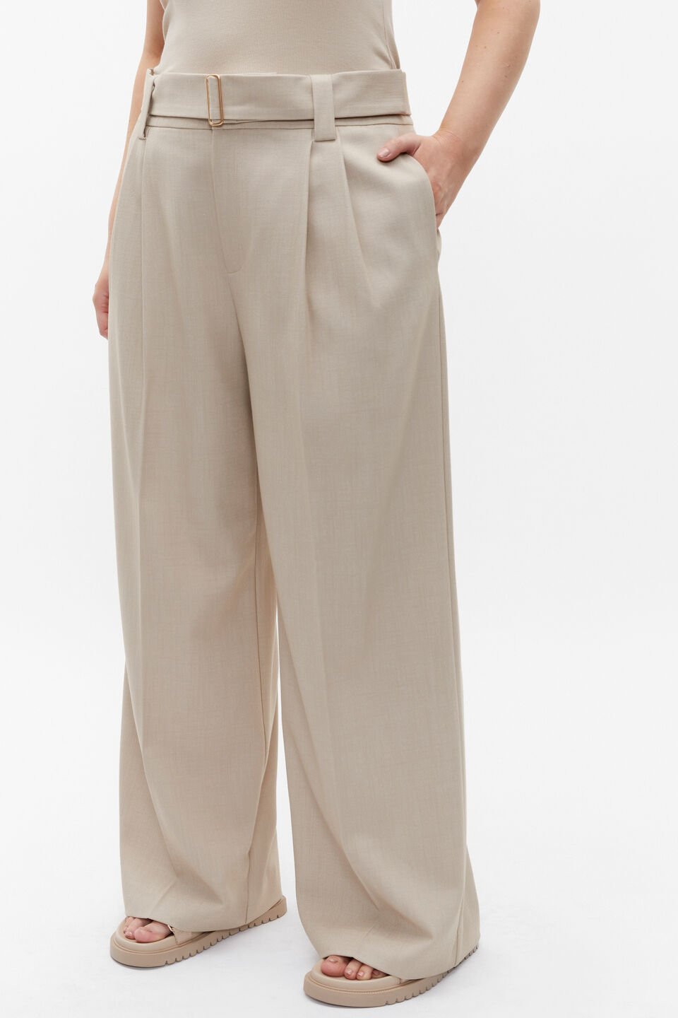 Tailored Utility Suit Pant  Cool Sand