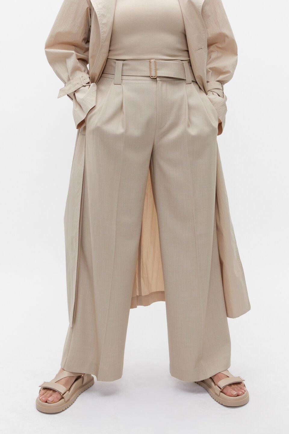 Tailored Utility Suit Pant  Cool Sand