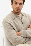 Wool Blend Half Zip  Oat Marle  hi-res