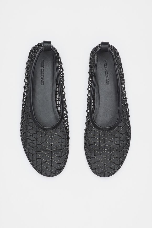 Parker Open Weave Ballet Flat  Black  hi-res