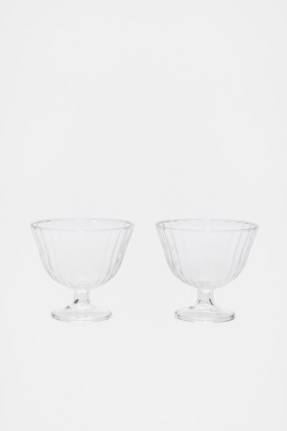 Selene Gelati Glass Set of 2  Clear  hi-res
