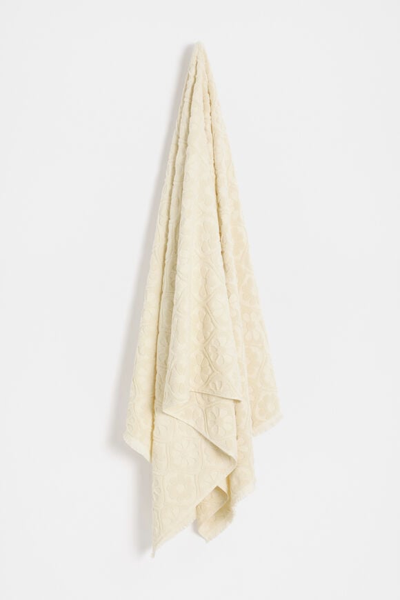 Flower Beach Towel  Buttercream  hi-res