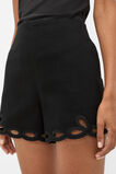 Motif Embroidered Short  Black  hi-res
