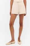 Twill High Waist Short  Ecru  hi-res