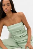 Linen Strapless Tuck Detail Top  Eucalyptus  hi-res