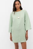 Linen Blouson Sleeve Dress  Eucalyptus  hi-res