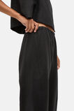 Linen Barrel Leg Elasticated Pant  Black  hi-res
